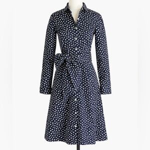 J. Crew Navy Blue Midi Shirt Dress 12